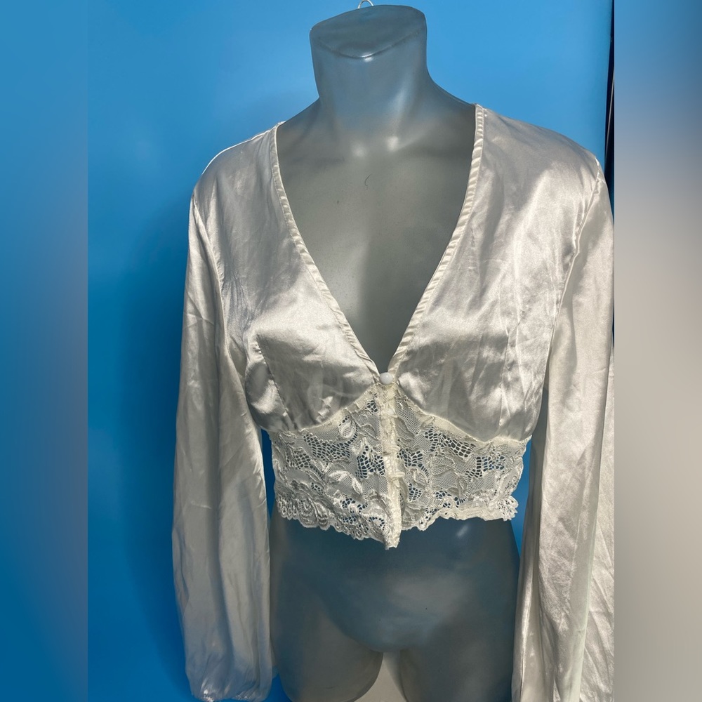 Cream silk top